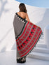 Women's Black Silk-Blend Ethnic Motifs Saree With Unstitched Blouse Piece