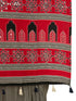 Women's Black Silk-Blend Ethnic Motifs Saree With Unstitched Blouse Piece