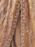 Women's Peach Organza Embroidered Saree With Unstitched Blouse Piece