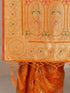 Women's Orange Cotton-Silk Ethnic Motifs Saree With Unstitched Blouse Piece