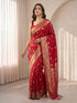 Pink Cotton-Silk Saree with Gold Zari Border & Pallu