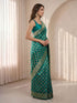 Women's Green Cotton-Silk Ethnic Motifs Saree With Unstitched Blouse Piece