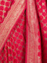 Women's Pink Cotton-Silk Ethnic Motifs Saree With Unstitched Blouse Piece