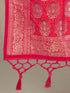 Women's Pink Cotton-Silk Ethnic Motifs Saree With Unstitched Blouse Piece