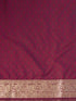 Women's Purple Cotton-Silk Ethnic Motifs Saree With Unstitched Blouse Piece