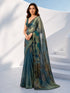 Women's Blue Silk-Blend Ethnic Motifs Saree With Unstitched Blouse Piece