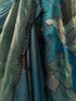 Women's Blue Silk-Blend Ethnic Motifs Saree With Unstitched Blouse Piece