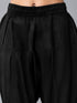 Women's Black Viscose Solid Churidar