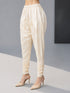 Women's Cream Viscose Solid Churidar