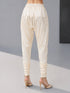 Women's Cream Viscose Solid Churidar