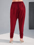 Women's Maroon Viscose Solid Churidar