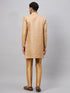 Men's Beige Indo Western Set