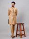Men's Beige Indo Western Set