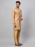 Men's Beige Indo Western Set
