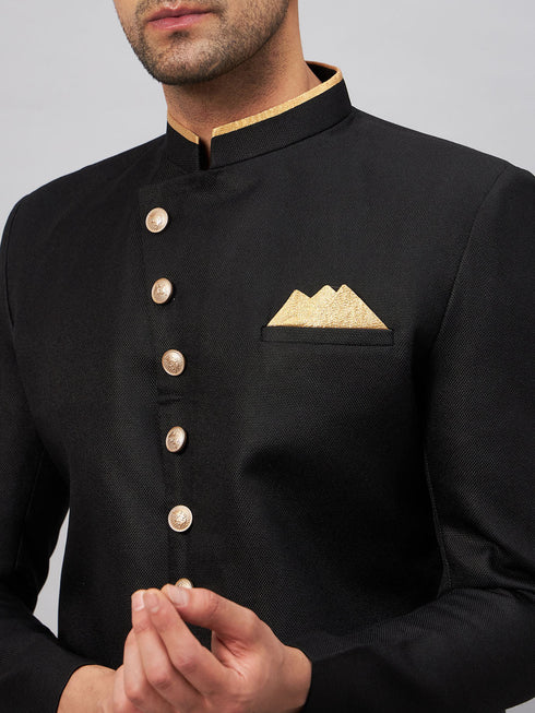 Men's Black Indo Western Set