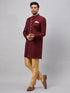 Men's Maroon Indo Western Set