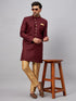 Men's Maroon Indo Western Set