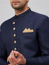 Men's Navy Blue Indo Western Set
