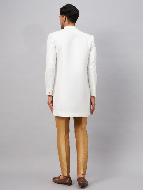 Men's White Indo Western Set