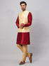 Men's Gold Zari Weaved Jacket With Kurta Pant Set