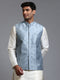 Men's Grey Embellished Jacket