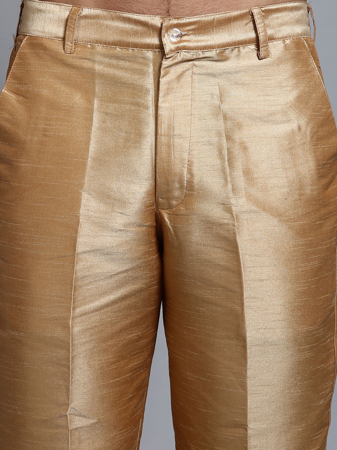 Men's Mehndi Green Embellished Jacket With Rose Gold Kurta Pant Set