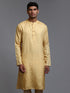 Men's Yellow Jacquard Kurta