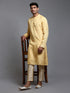 Men's Yellow Jacquard Kurta