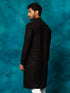 Men's Black Rayon Schiffli Kurta