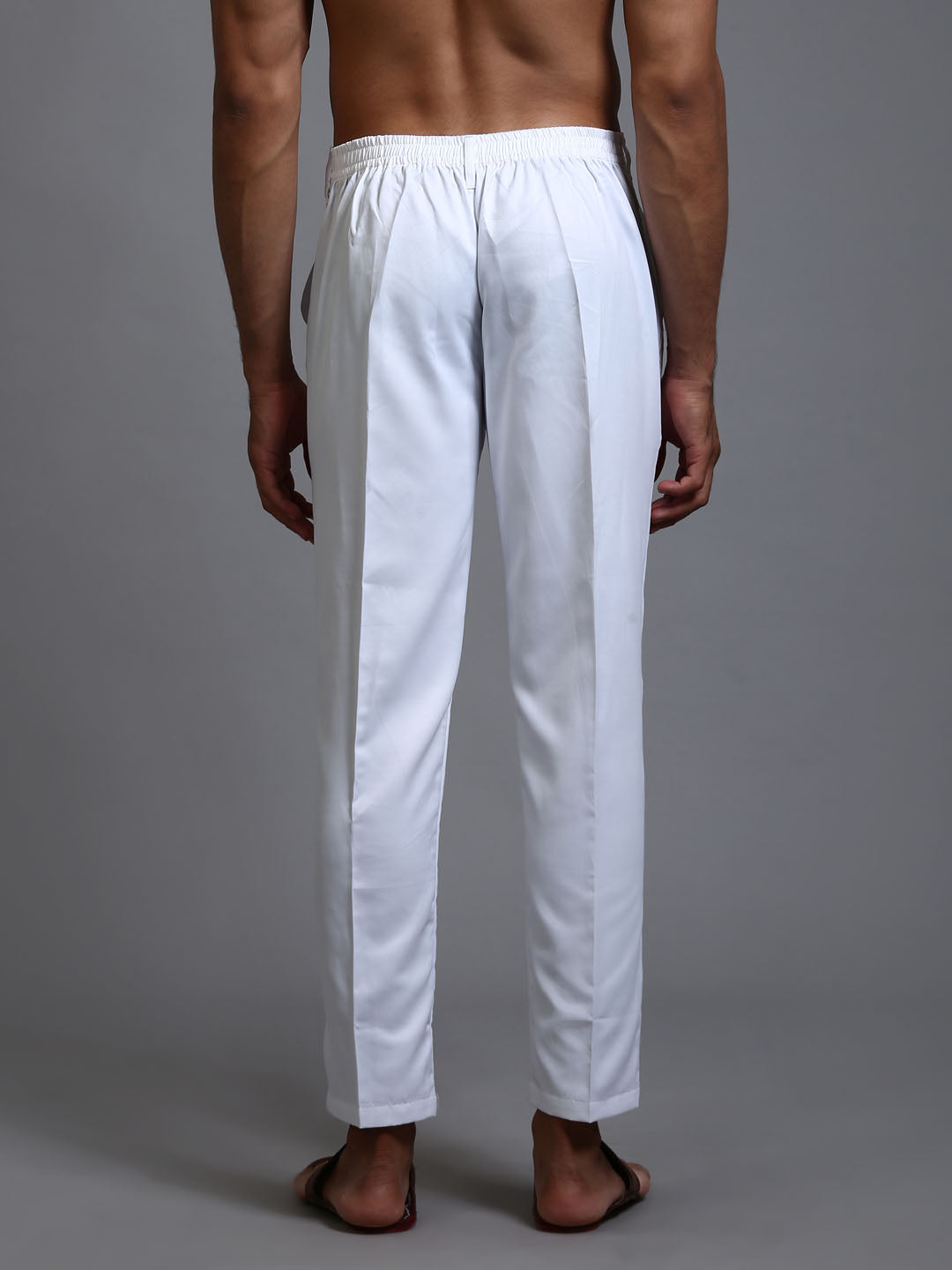 Men's White Cotton Pant Style Pyjama