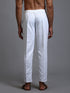 Men's White Cotton Pant Style Pyjama
