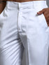 Men's White Cotton Blend Pathani Kurta With Pant Set