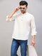 Men's Cream Short Cotton Kurta