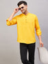 Men's Mustard Short Cotton Kurta