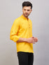 Men's Mustard Short Cotton Kurta