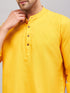 Men's Mustard Short Cotton Kurta