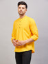 Men's Mustard Short Cotton Kurta