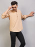 Men's Chiku Brown Short Cotton Kurta
