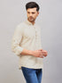 Men's Light Green Short Cotton Kurta