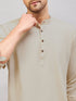 Men's Light Green Short Cotton Kurta