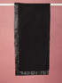 Black Viscose Embroidered Men's Dupatta for Festive Wear