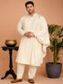 Men's Cream Solid Dupatta