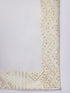 Men's White Solid Dupatta