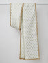 Men's White Viscose Dupatta with Gold Zari Work
