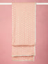 Pink Silk Blend Embroidered Men's Dupatta with Zari Border