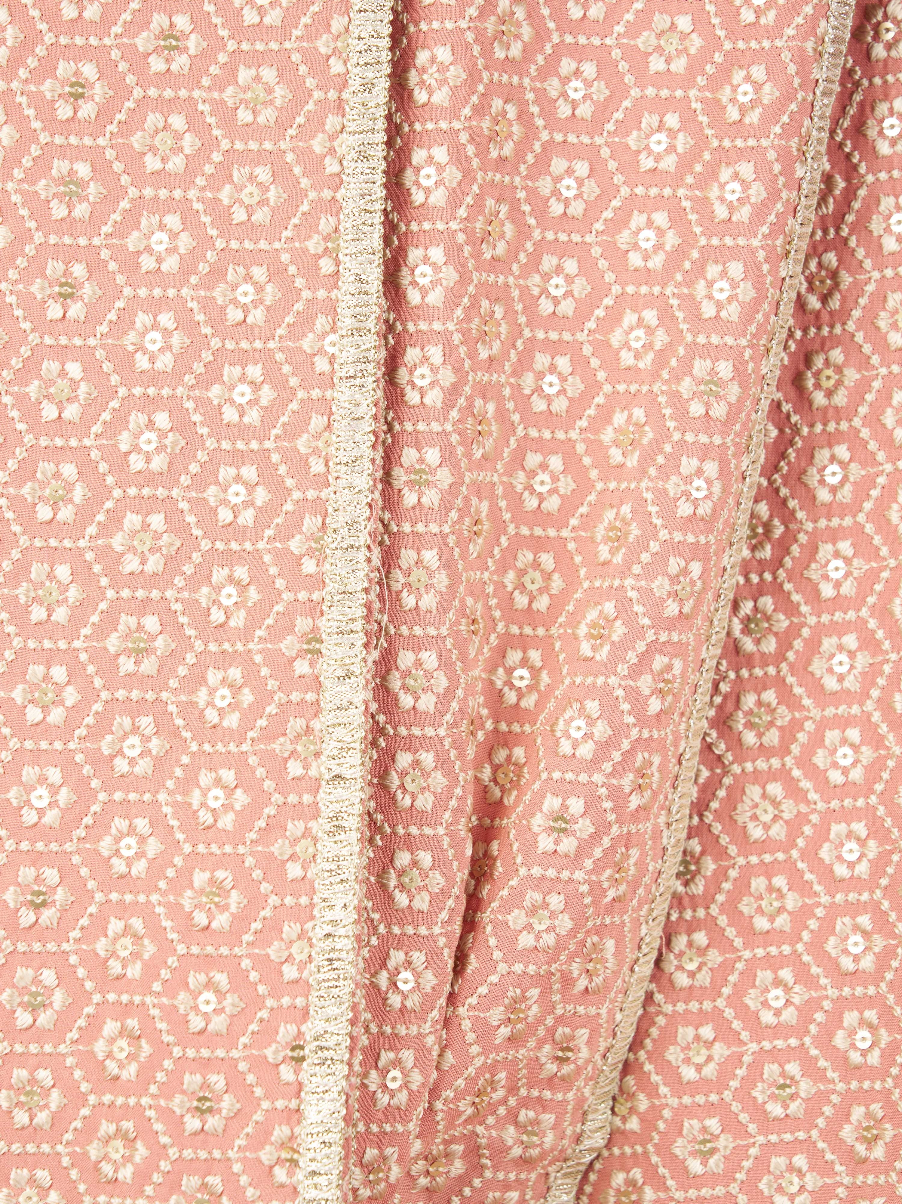 Men's Pink Geometric Dupatta