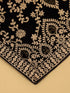 Men's Black Embroidered Dupatta