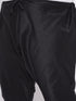 Men's Plus Size Black Ethnic Jacket With Black Silk Blend Kurta And Pyjama Set
