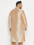 Men's Plus Size Gold Zari Weaved Kurta