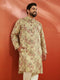Men's Beige Silk Kurta